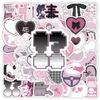 100PCS Pink Cute Goth Style Cartoon Stickers Suitcase Scrapbooking Laptop Stationery Toy Kawaii Graffiti Sticker Decorative
