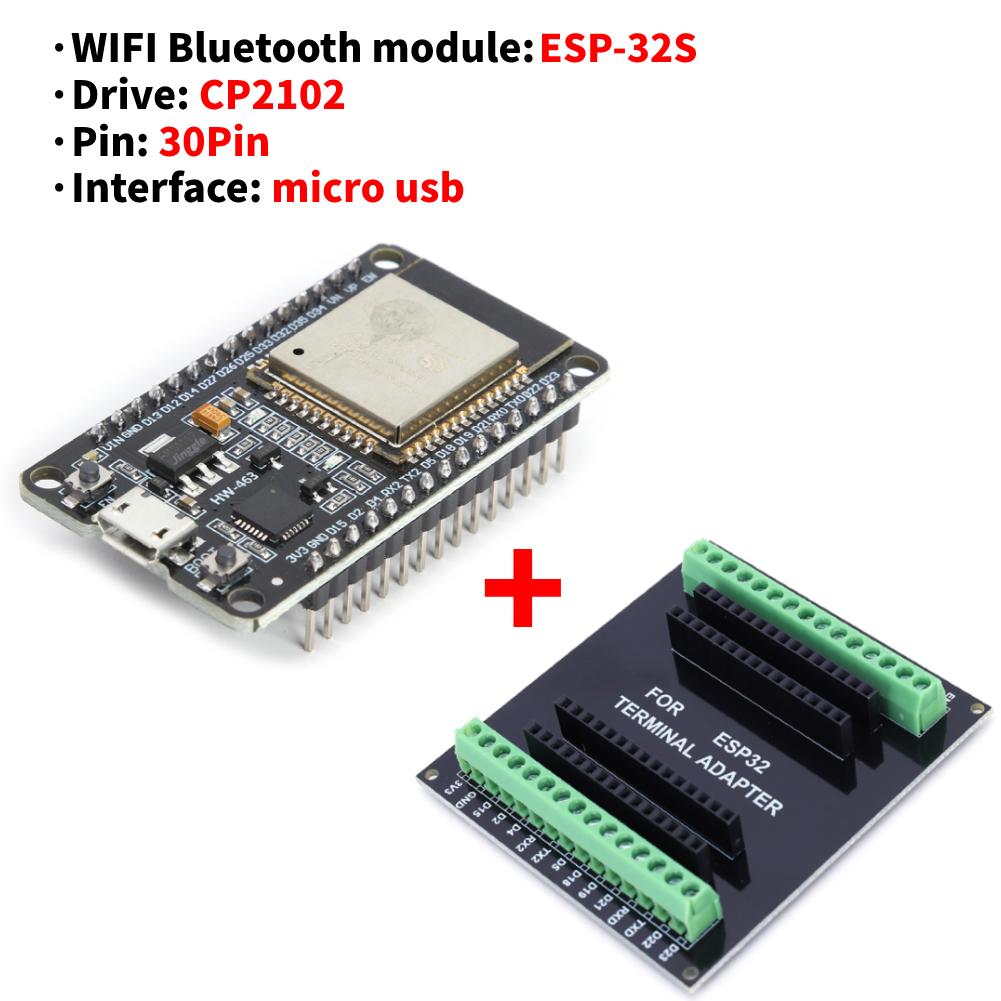 ESP32 Development Board WiFi + Bluetooth module Ultra-Low Power Consumption Dual Core NodeMCU-32S ESP32 32D 32U 30Pin Board