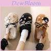 Cute Cartoon Cotton Slippers For Women Cozy Thick Bottom Winter Indoor Wear