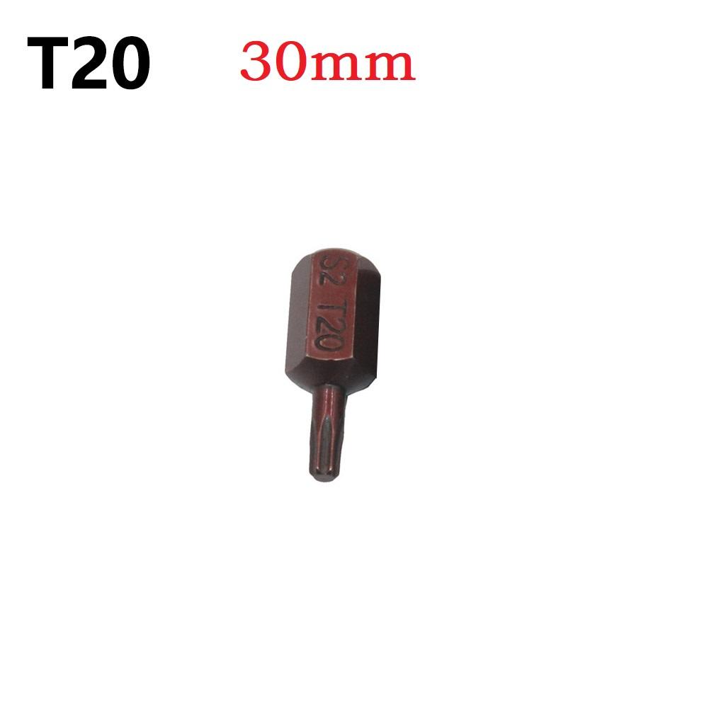 1PC Torx Star Screwdriver Bits 30mm/75mm Hex Shank T20/T25/T30/T40/T45/T50/T55 Impact Driver Magnetic Anti Slip Electric Hex