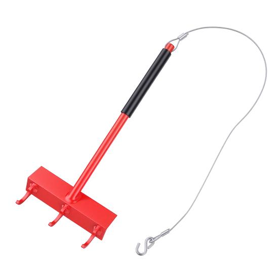 Top Rail Fabric Hanging Tool Chain Link Fence Tensioner Tool Heavy Duty Steel Stretcher with Heavy-Duty Cable Hook & Non-Slip Handle for One-Person