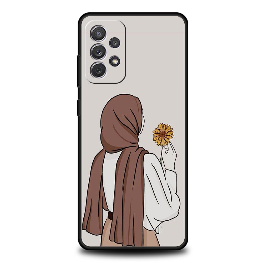 Phone Case For Samsung Galaxy A15 A13 A51 A71 A41 A31 A21S A03S A05 A35 A32 A55 A23 A25 A33 A53 A73 5G Muslim Arabic Girl Cover