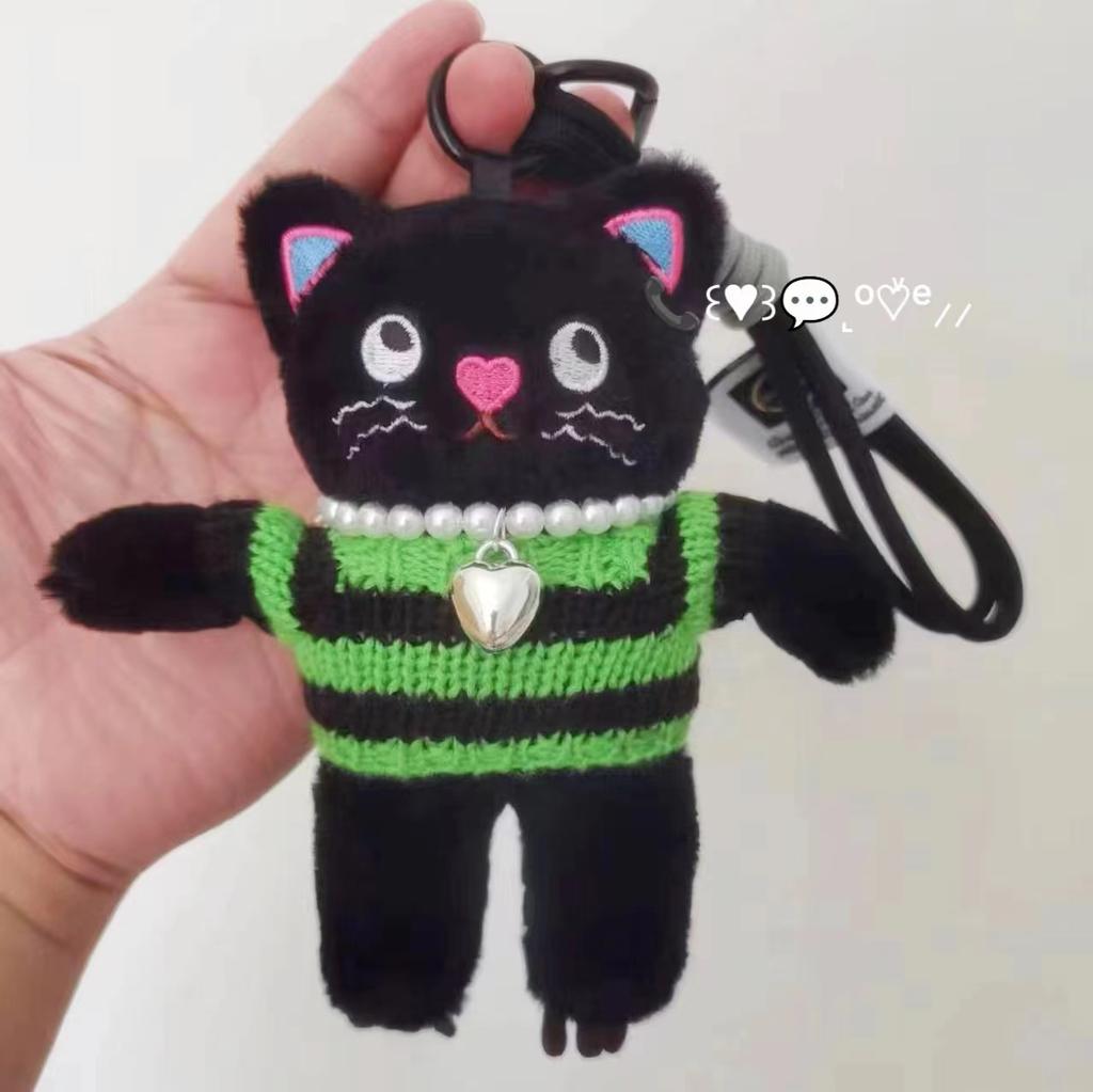 15cm Kawaii Rosa Katze Plüsch Schlüsselanhänger Niedlicher Katzen Plüsch Anhänger Weicher Tier Schlüsselanhänger Auto Schlüssel Schnalle Zubehör Mädchen Frauen Tasche Aufhängung