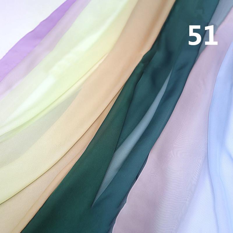 2M Styl Starożytny Kolor Tęczowy Gradient Szyfonowa Tkanina 30D Organza Tiulowa Tkanina Do Rękodzieła Hanfu Suknia Ślubna Dekoracja Sceniczna