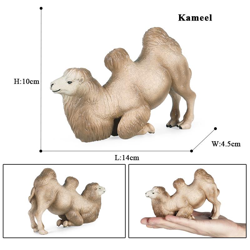 Oenux Wild Desert Camel Simulation Animal Kameel Camel Cactus Model Action Figures Solid PVC Figurines Educational Kids Toy Gift