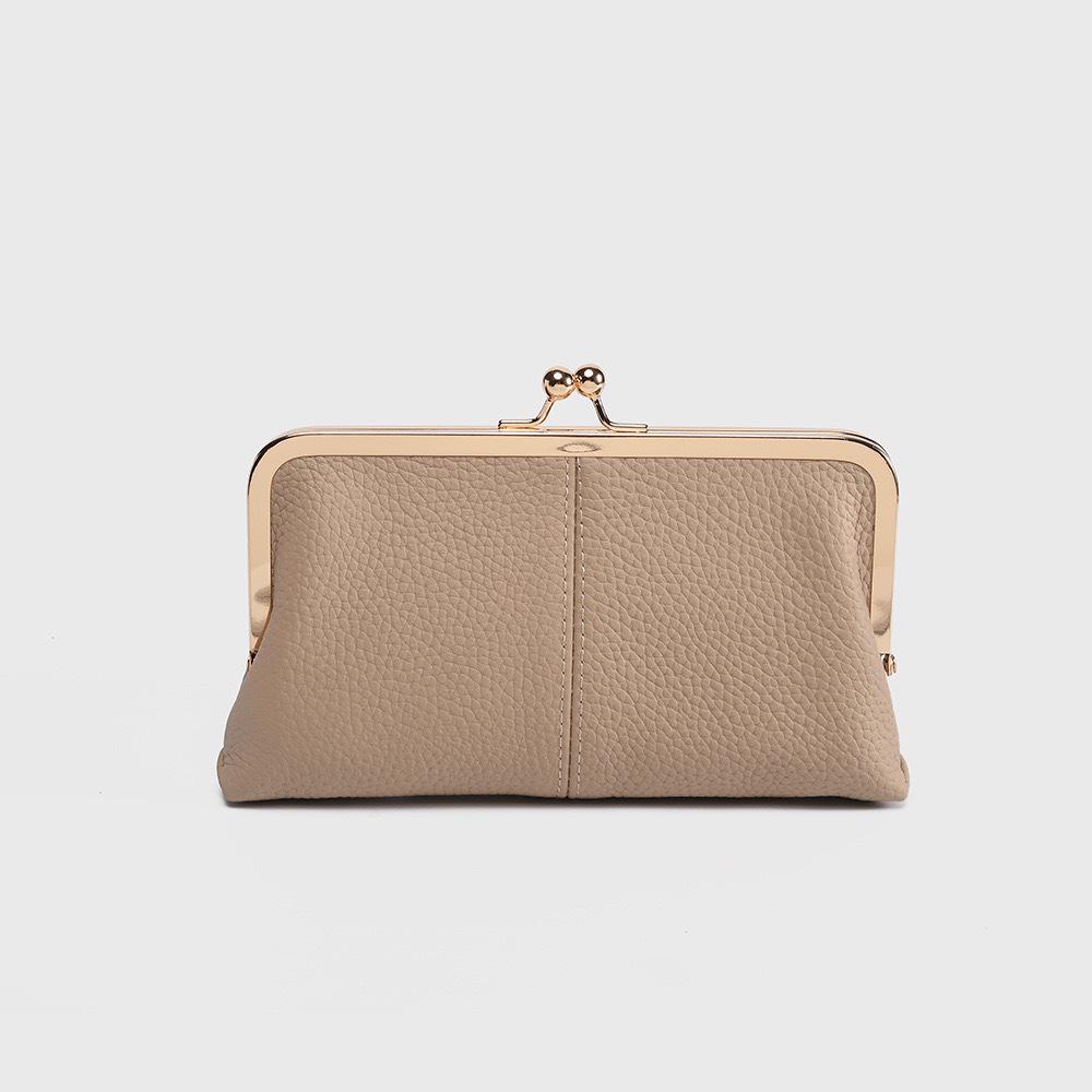 Retro Women's Long Clutch Bag with Folding Clasp and Ample Storage