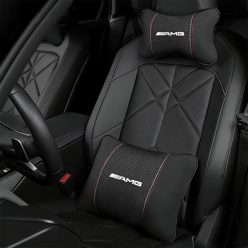 ZLLB1 AMG Car For Mercedes Benz AMG W203 W206 W220 W205 W211 W212...TireValve.Headrest/Lumbar Support Auto Neck Pillow Waist Cushion..