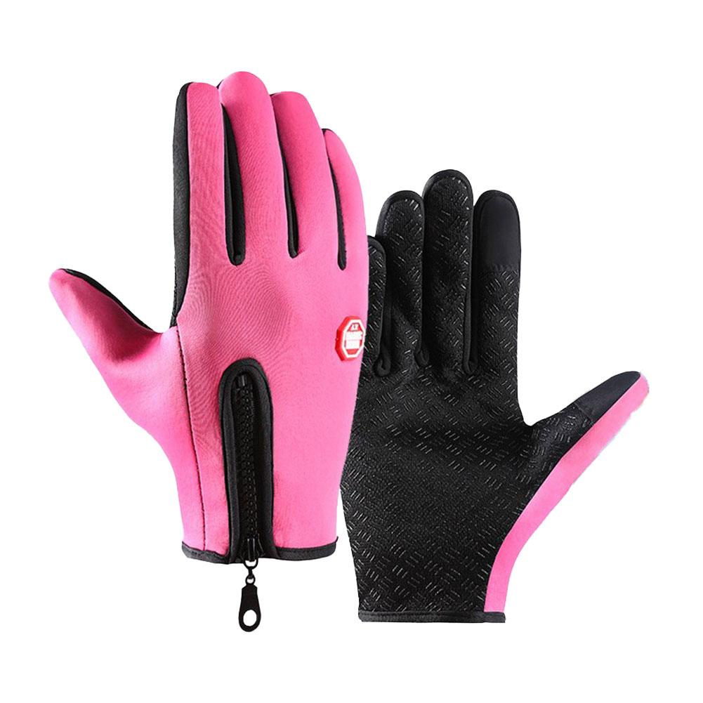 Touchscreen Full Finger Winter Gloves For Men Women Warm Thermal Fleece Gloves Solid Thick Sport Cycling Gloves Outdoor Mittens
