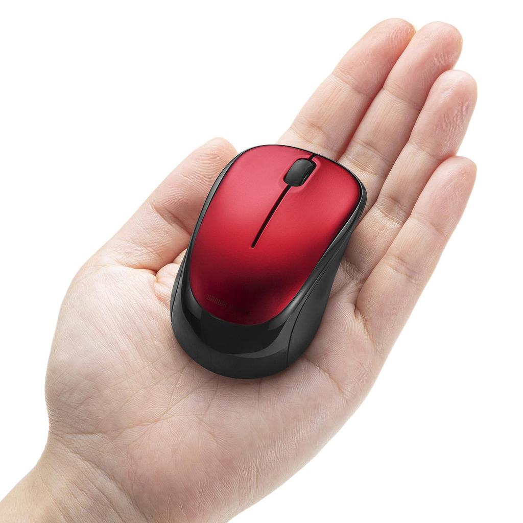 Sanwa Supply Silent Bluetooth Blue LED Mouse MA-BBS311RN (Red)