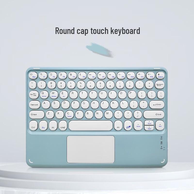 OLOEY Water Drop Round Key Tablet Keyboard with Touchpad