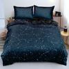 Luxury Galaxy Dark Blue Bedding Set Twin Full Queen King Size Duvet Cover Set Shining Stars Starry Sky Kids Adults Comforter Set