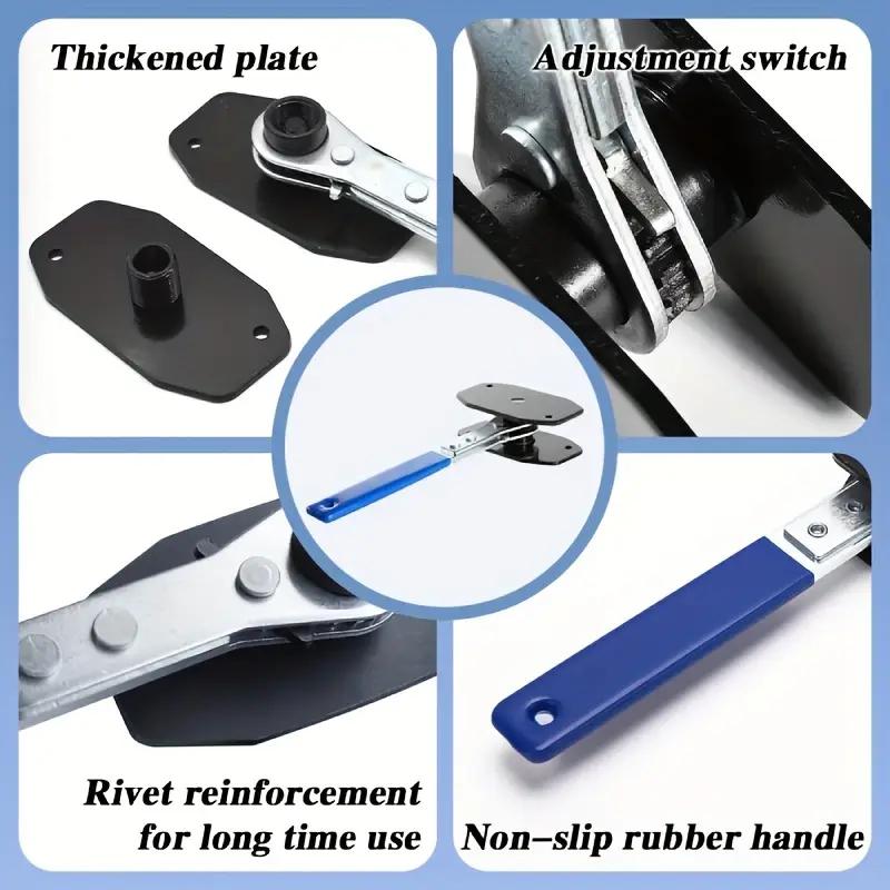 Professional Brake Caliper Holding Tool - Brake Piston Spreader with 360-Degree Ratchet Swing Wrench for Automotive Single