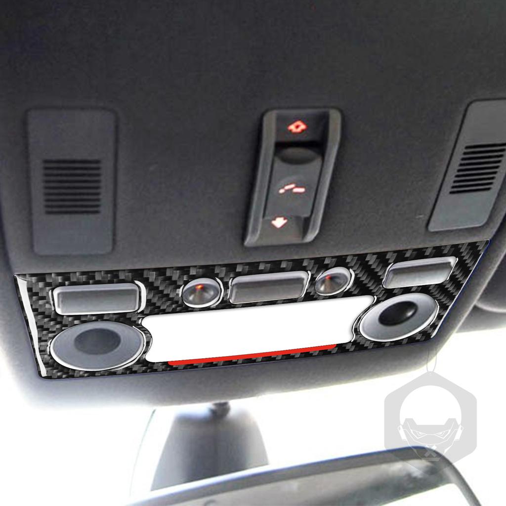 For BMW 5 Series E60 2004-2007 Real Carbon Fiber Front Roof Light Switch Button Panel Cover Car Interiors Accessories