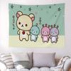 RRilakkuma Cartoon Anime Printed Large Wall Tapestry Art Science Fiction Room Home Decor Decor Blanket