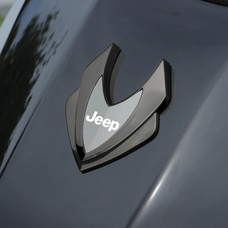 3D Metal Car Emblem Sticker for Jeep Renegade Wrangler JK JL Grand Cherokee 3D Logo Badge Decal Auto Trunk Fender Accessories AJZ1