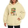 Ladies' Christmas Style Printed Hoodie With Wool And Pockets For Women