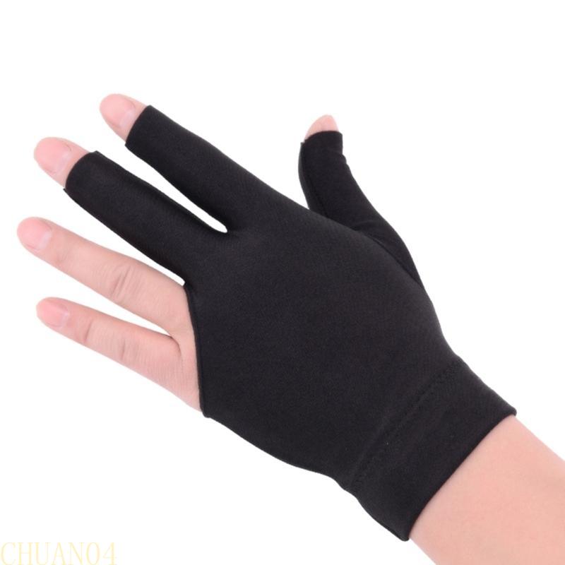 A1A2 Indoor Billiard Gloves Pool Left Right Hand Gloves Universal 3 Fingers Cue Gloves  Cue Sports Gloves for Adults чёрный