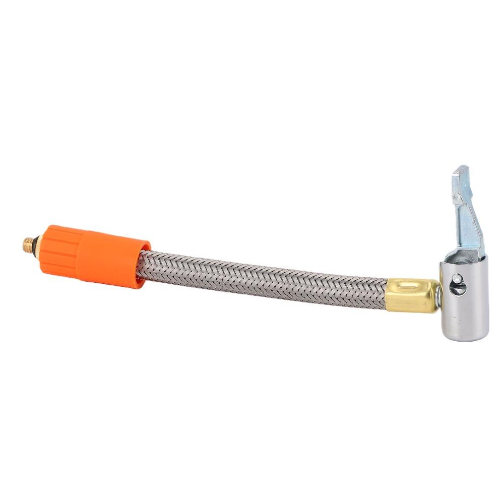 Stainless Steel Inflator Hose Extension Tube M6 x 1 Thread Air Chuck Car/Motorcycle