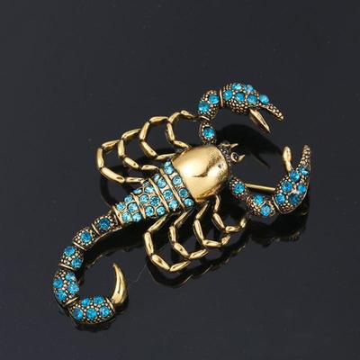 1Pc Scorpion Brooches With Rhinestone Alloy Brooch Pin Vintage Jewelry Gift
