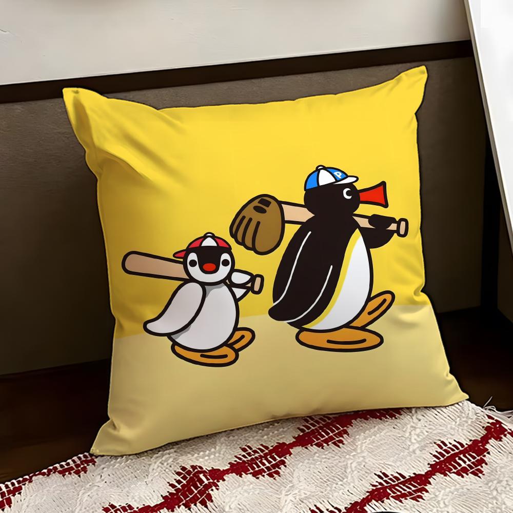 Cartoon Cute PPingu Cushion Cover Reversible Soft Durable Pillow Cover Home  Car MultiScene Use for Daily Comfort
