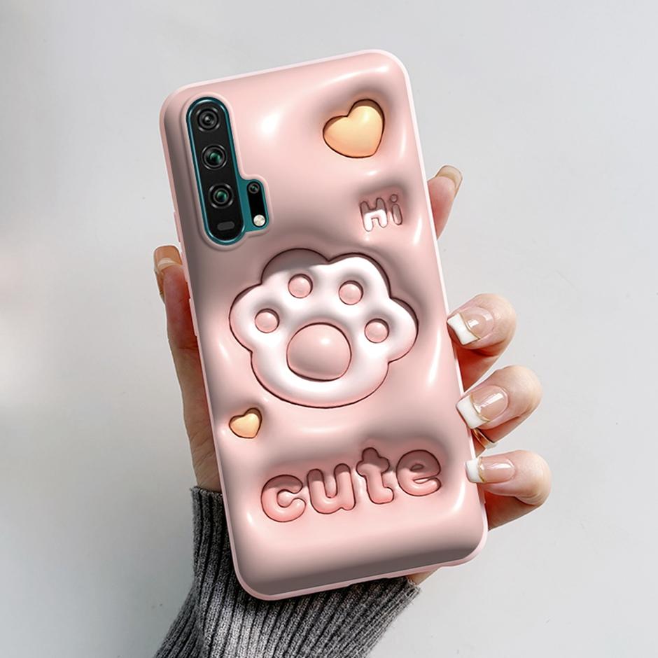 

For Honor 20 Pro Liquid Silicone Soft Back Phone Case Fro Honor 20 Pro Unique Fashion Cute Cartoon Shockproof Camera Protection Honor 20 Pro