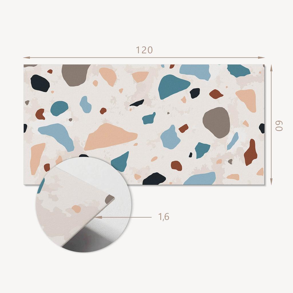Panel Winylowy Z Wzorem Do Salonu Samoprzylepny 120X60 Cm Wzór Z Fragmentami Kamieni