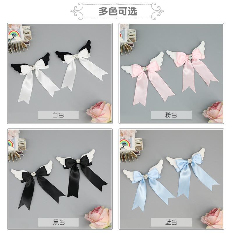 Cute Lolita Plush Headgear Hard Girl Cool Punk Style Handmade Bow Hairpin Sweet Love Hair Accessories