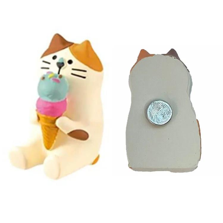 Resin Cute Cartoon Cat Fridge Magnetic Sticker Kawaii Zakka 3D Refrigerator Magnet Magnets Home Decoration Creative BirthdayGift