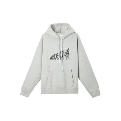 Felpa con cappuccio con stampa grafica Uomo Top Grigio FQ6898-050