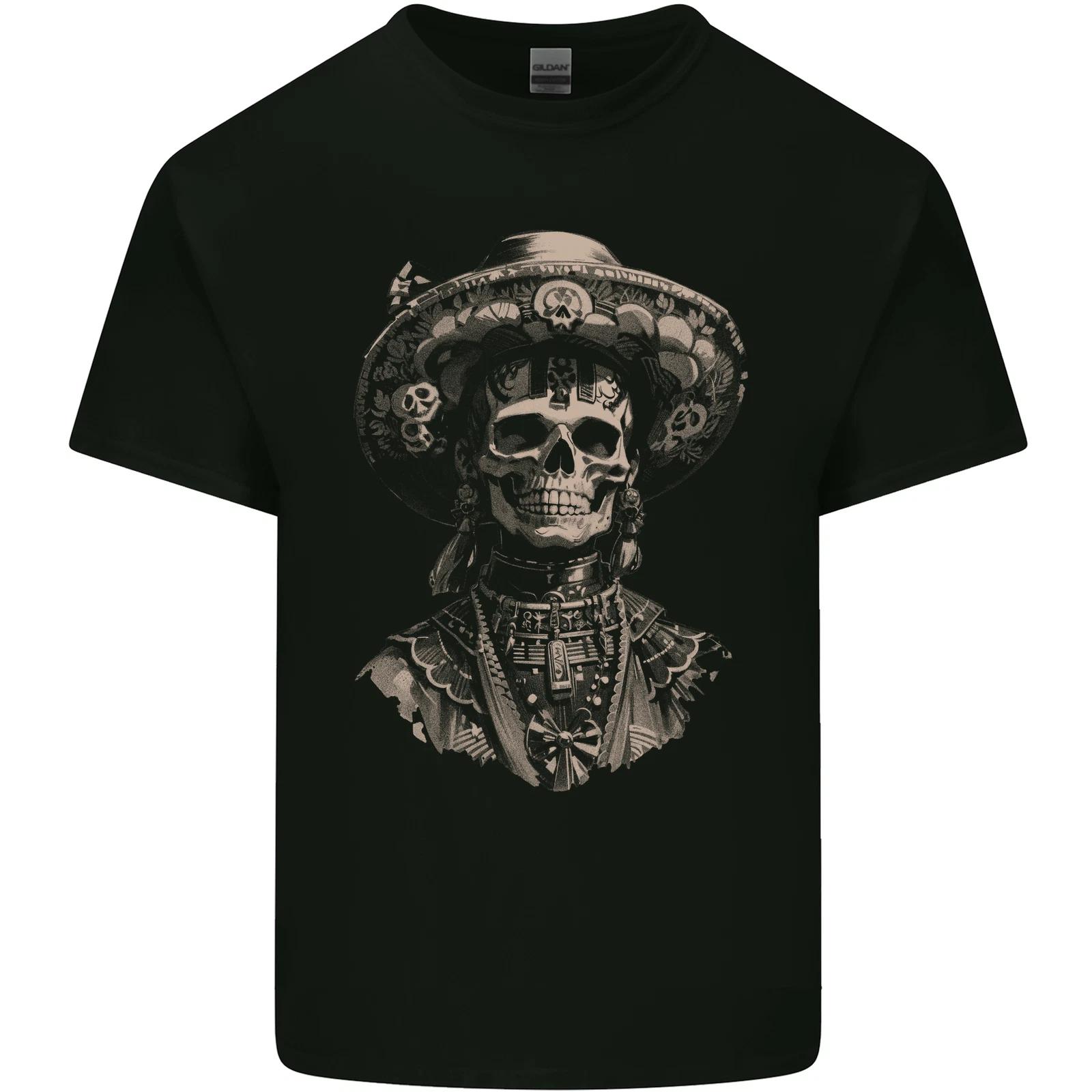 DOTD Day of the Dead Sugar Skull Kids T-Shirt Childrens 2XL