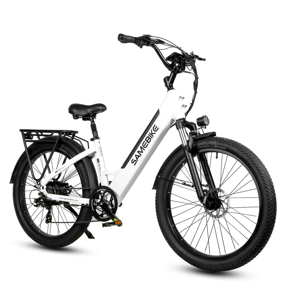 Bicicletă Electrică Samebike RS-A01 Plus Motor 750W Baterie 48V 14Ah Anvelope Groase 26*3.0 inch Bicicletă Electrică de Oraș pentru Navetă cu Cadru Jos