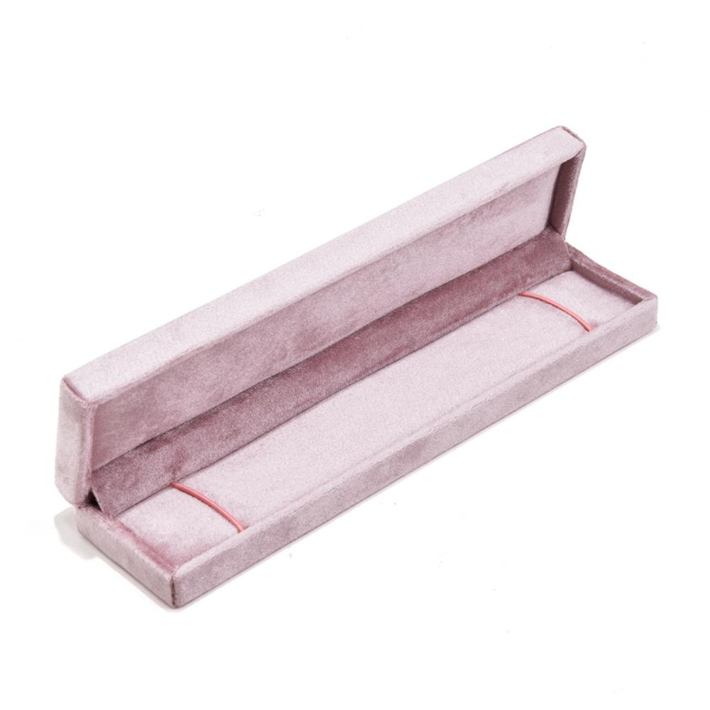 High End Rectangle Luxury Velvet Necklace Box Custom Logo Anti-Tangle Chain Bracelet Jewelry Storage Display Gift Box