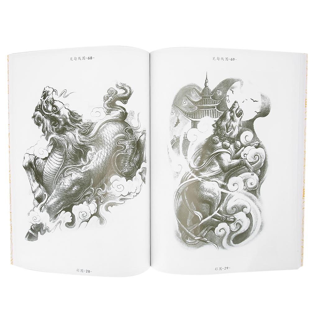 80 Pages Tattoo Practice Template Book Liner Shader Picture Tattoo Book Accessory