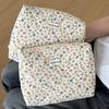 Blumig Süß Damen Aufbewahrungstaschen Retro Corduroy Damen Kosmetiktasche Reise Tragbar Weibliche Make-up-Tasche Clutch Handtaschen