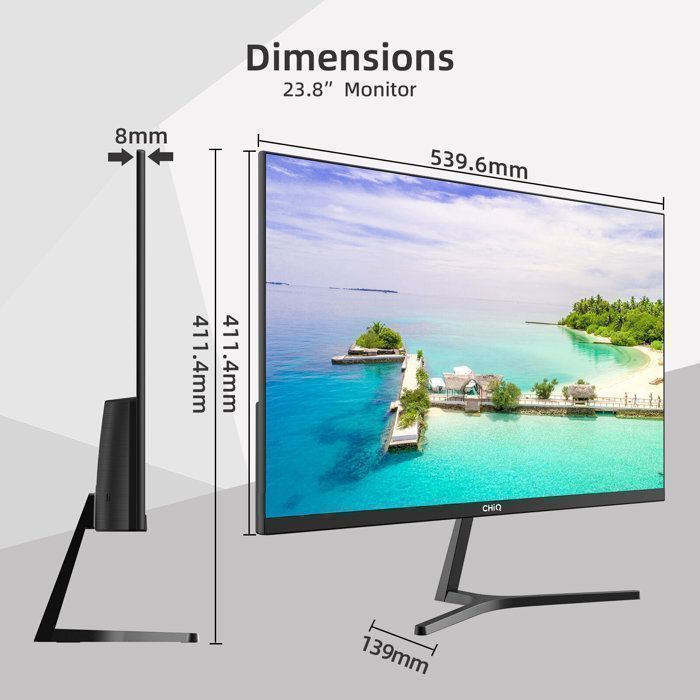 Moniteur PC - CHIQ - 24 Pouces -Écran PC- Full HD 1920x1080 - 100Hz - Ultra Plat - IPS