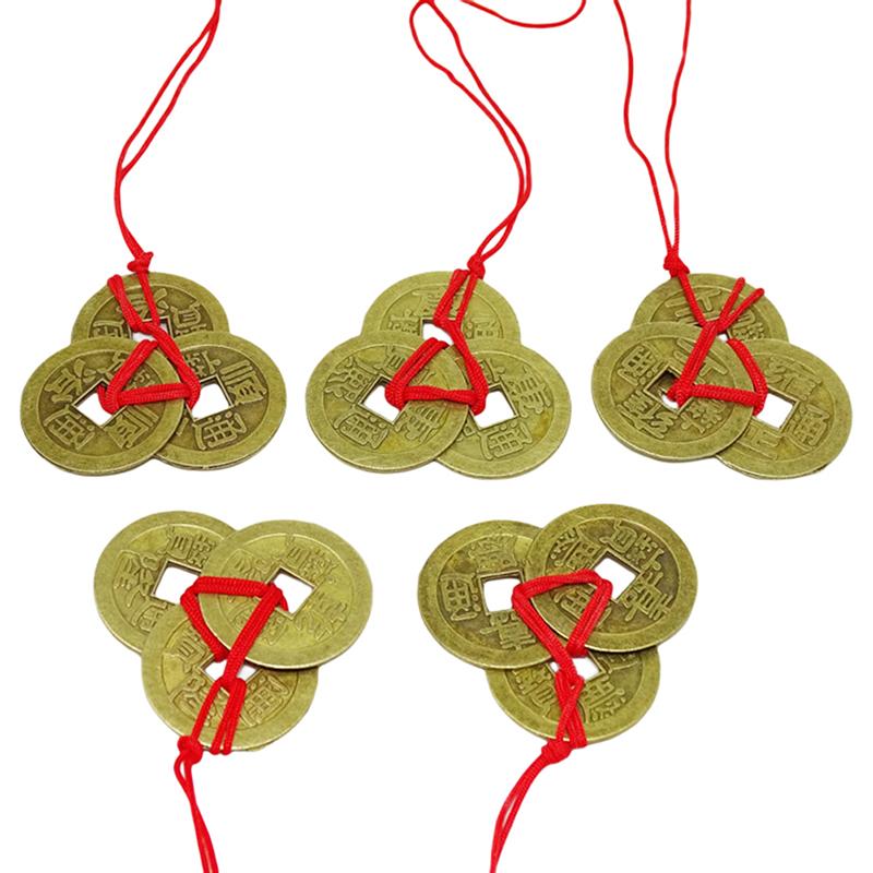 *VP New 2pcs Chinese Feng Shui Coins For Wealth And Success Lucky Oriental Emperor Qing Money Antique Pendant Best Wishes Gifts