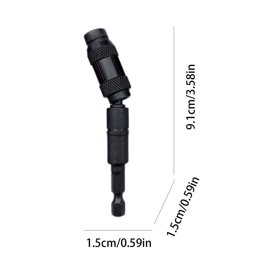 Electric Drill Magnetic Screwdriver Bit Holder Multi-Angle Screwdriver Accessories Portable Reversing Extension Rod 1/4in