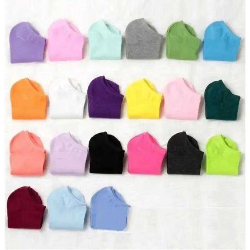 1 Pair New Women Cute Socks Socks Of Candy Colour Cotton Short Ankle SocksGirl Wind Socks Low Cut Breathable Design