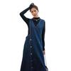 2025 French Design Sleeveless Denim Long Dress: Age-Reducing Campanula Overalls for Women