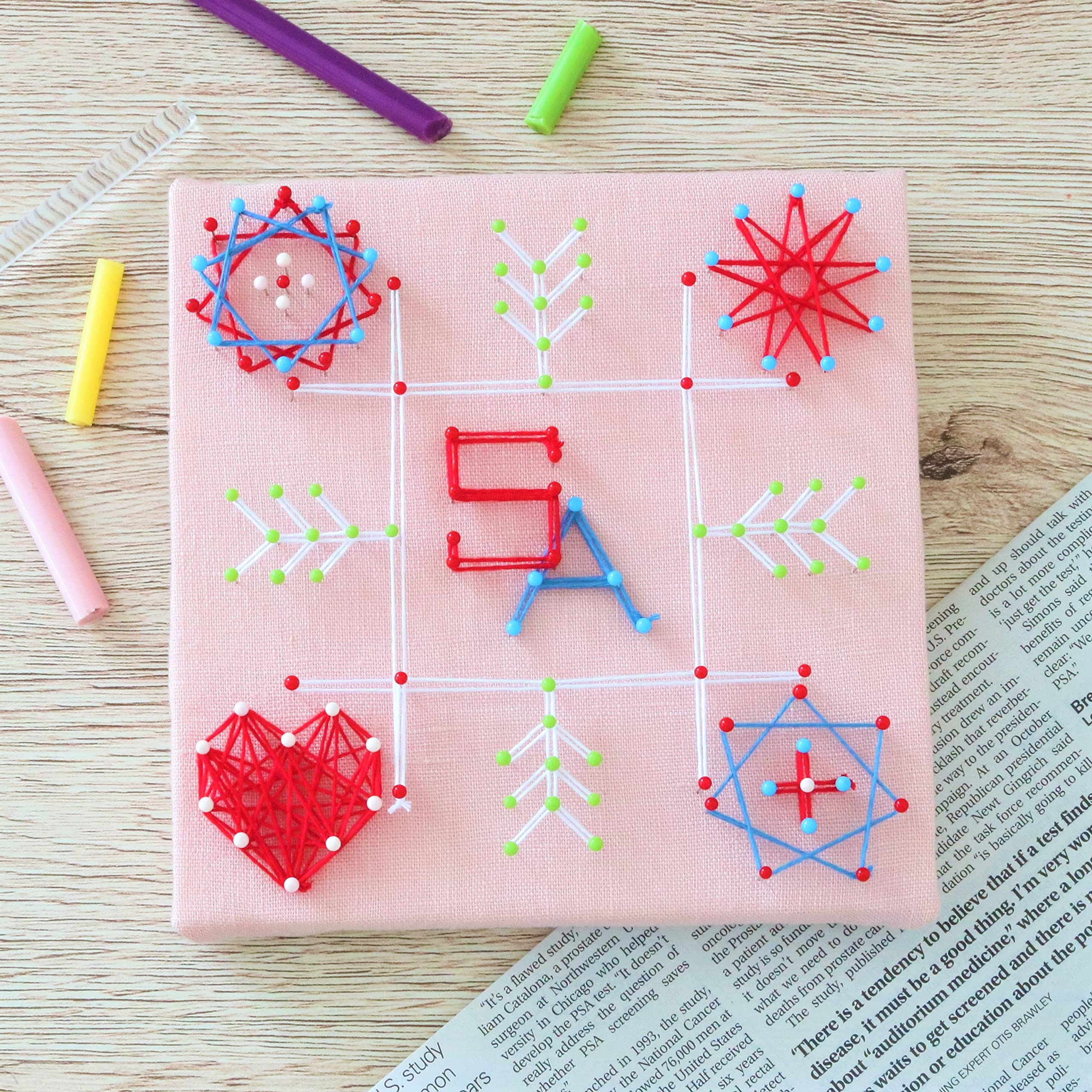 

TUKUMO String Art Handicraft Free Introductory Edition Sampler Kit, Study, Beginner s Kit, Easy, Beginner, Children, Adults, Relaxing,