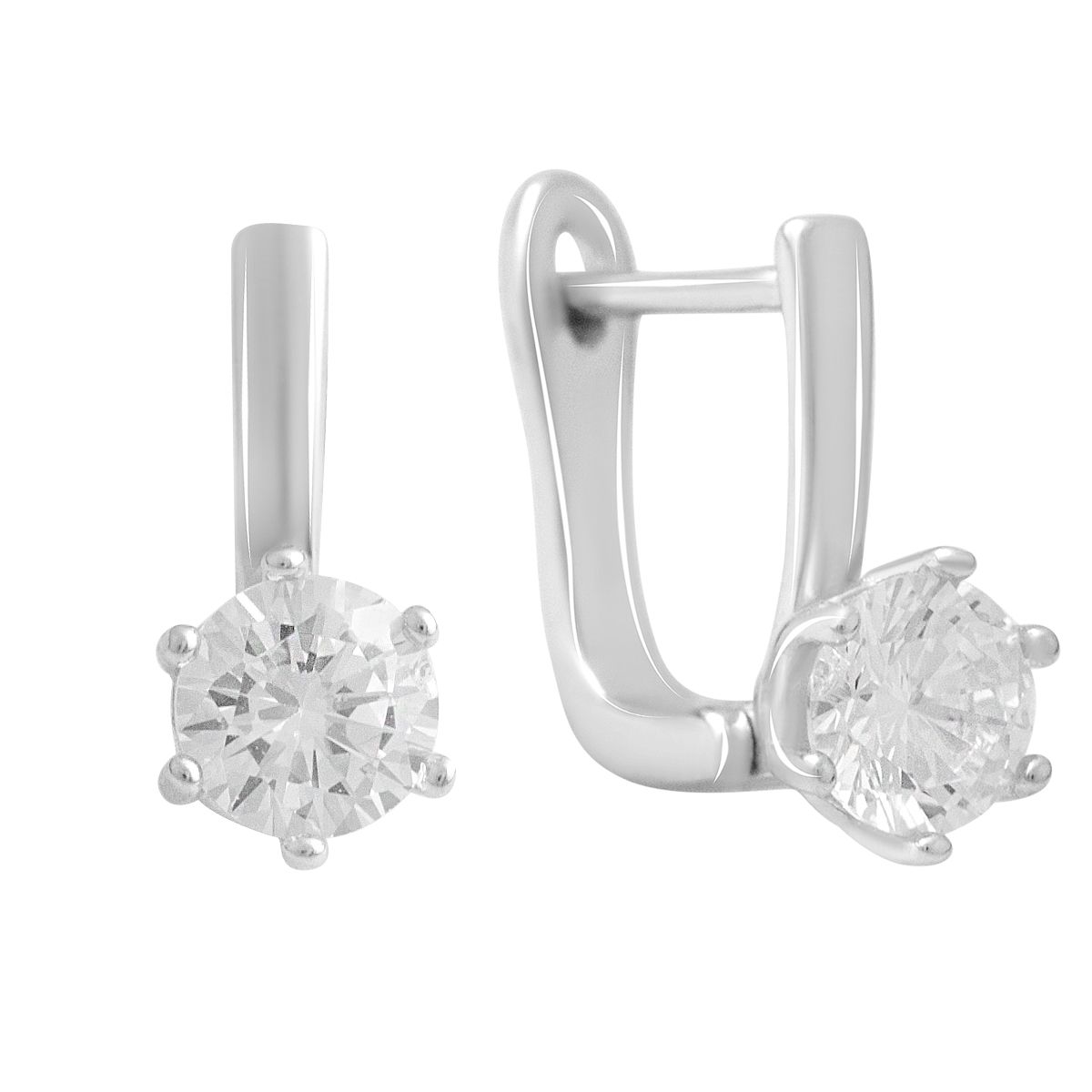 

Срібні сережки з фіанітами (2138815)