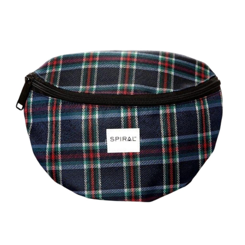 Spiral Plaid Bum Bag
