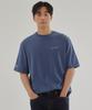 Pojitibeubaibeu [Unisex] Logo-Embroidered Oversized Cotton-Jersey T-Shirt(Classic Blue)