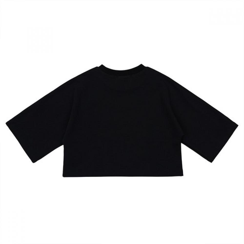 Tiffany 3 4 Sleeve T shirT Black Tape decoraTion T54kaT030