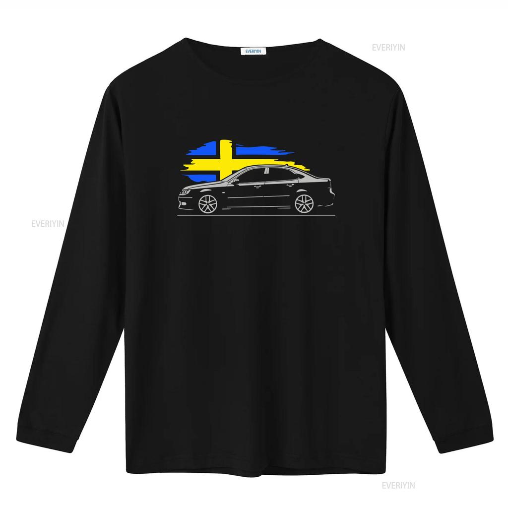 T Shirt for Saab 9 3 Aero Fans Turbo 3x 1 8t 2 0 V6 Classic Swedish Sportscar Print vintage Washed Slightly streetwear
