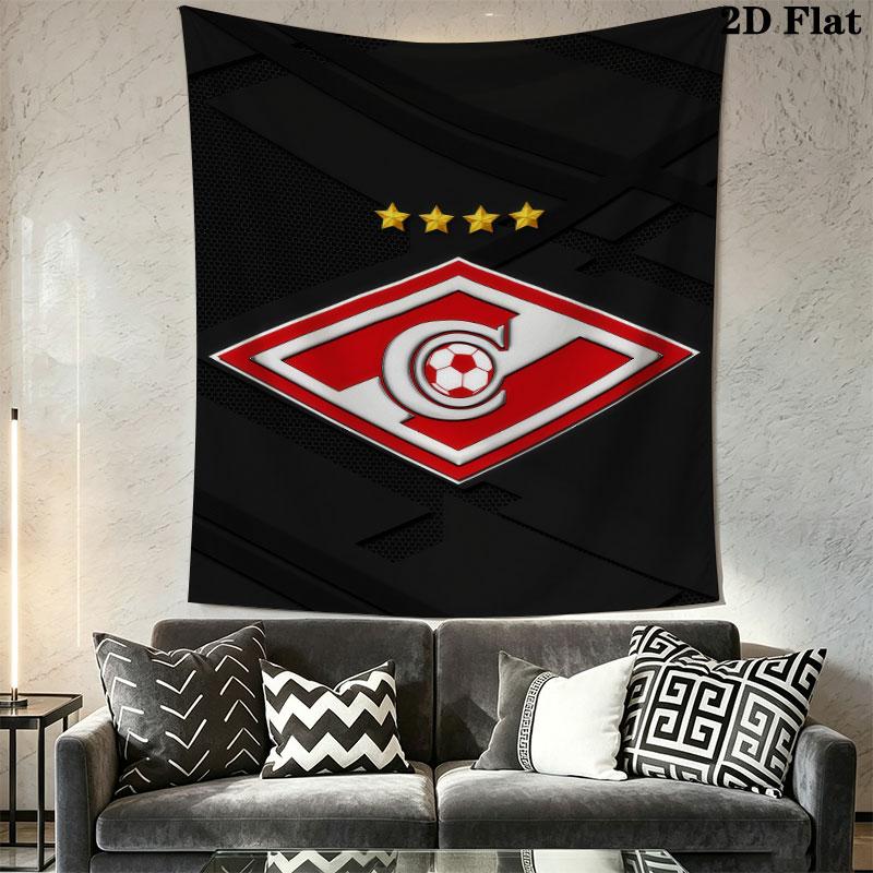 Spartak Moscow Might Wall Hanging Printed Fabric Blanket Decorative Tapestries for Bedroom Living Room Home Decor