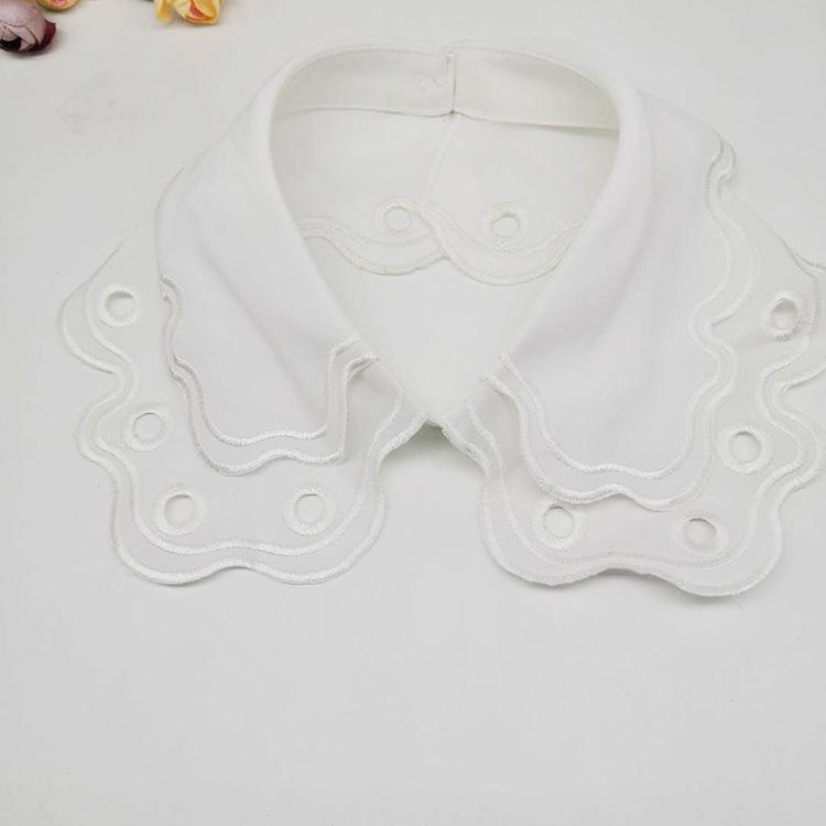 White Fake Collar Women Elegant Diamond Detachable Collars for Women False Shawl Shoulder Wrap Lapel False Collars Woman Tie