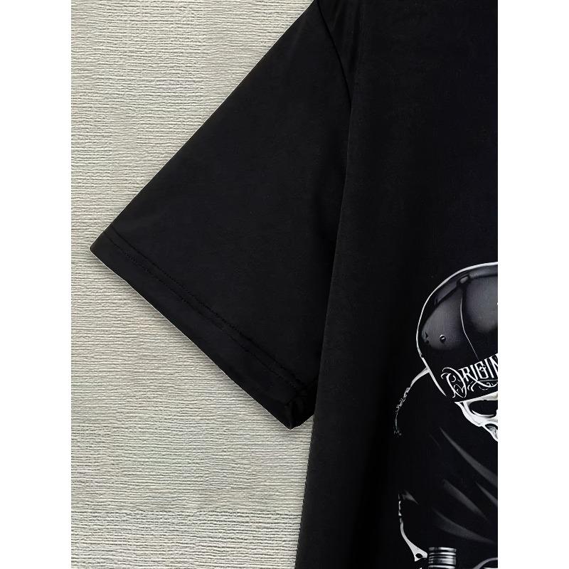 European Sizes Men's Novelty 3D Printed Fashion T-Shirt - Regular Fit, Stretchy Knit Fabric, Casual Round Neck