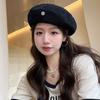 New beret women's summer versatile breathable thin painter hat fashionable big head circumference hat showing small face