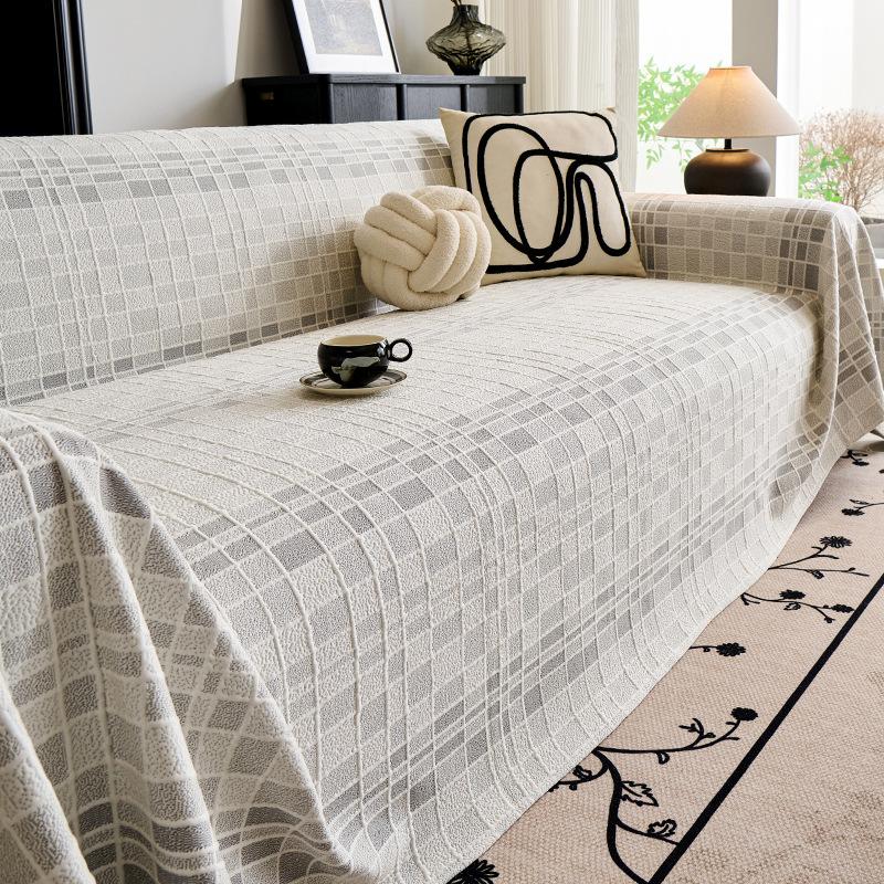Ice silk summer sofa cover fabric cushion sofa cushion anti-slip cat scratch cover cover